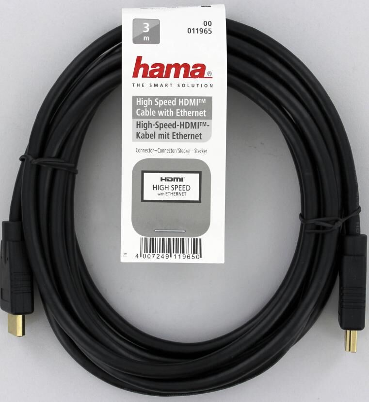 Cablu HDMI, Ethernet, 3 Metri, Hama