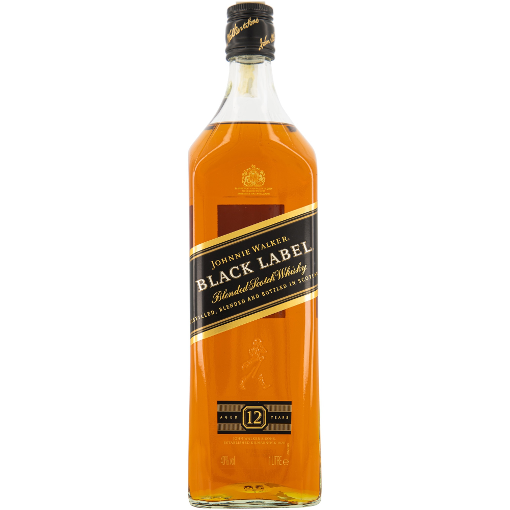 Whisky Johnnie Walker Black Label 12YO, Blended, 1L