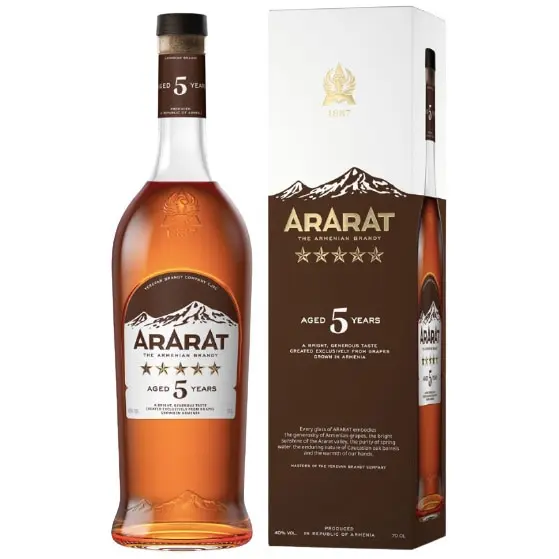 Brandy Ararat 5 Ani, 40% alc., 0.7L