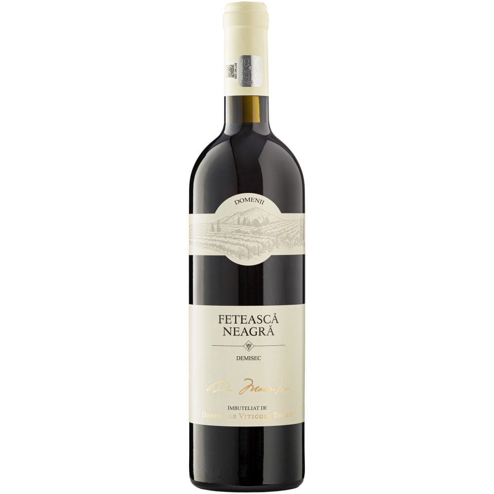 Vin rosu Domeniile Tohani, Feteasca Neagra, Demisec, 0.75l