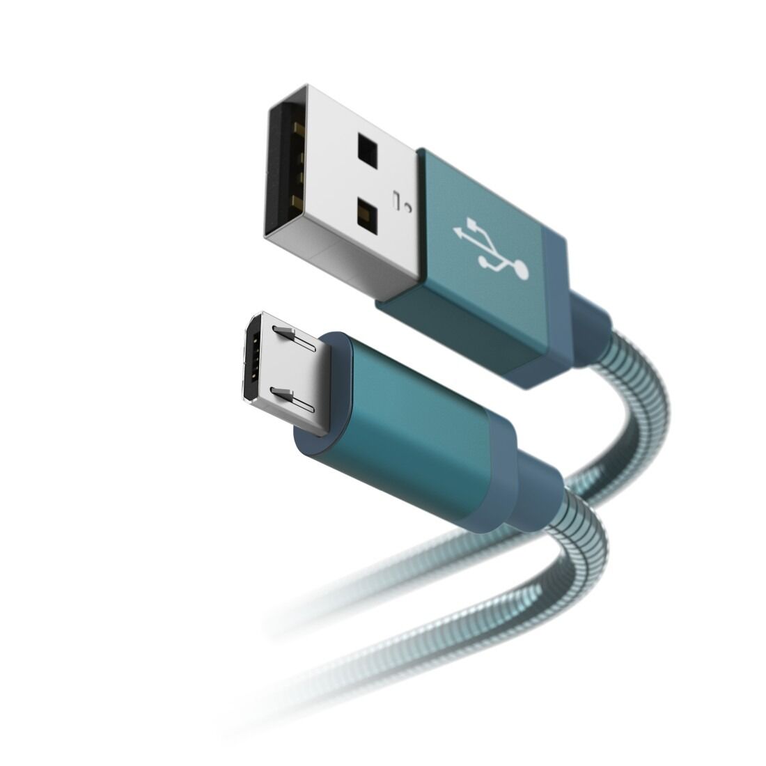 Cablu de incarcare/date Hama Micro USB Metal, 1.5 m, Albastru