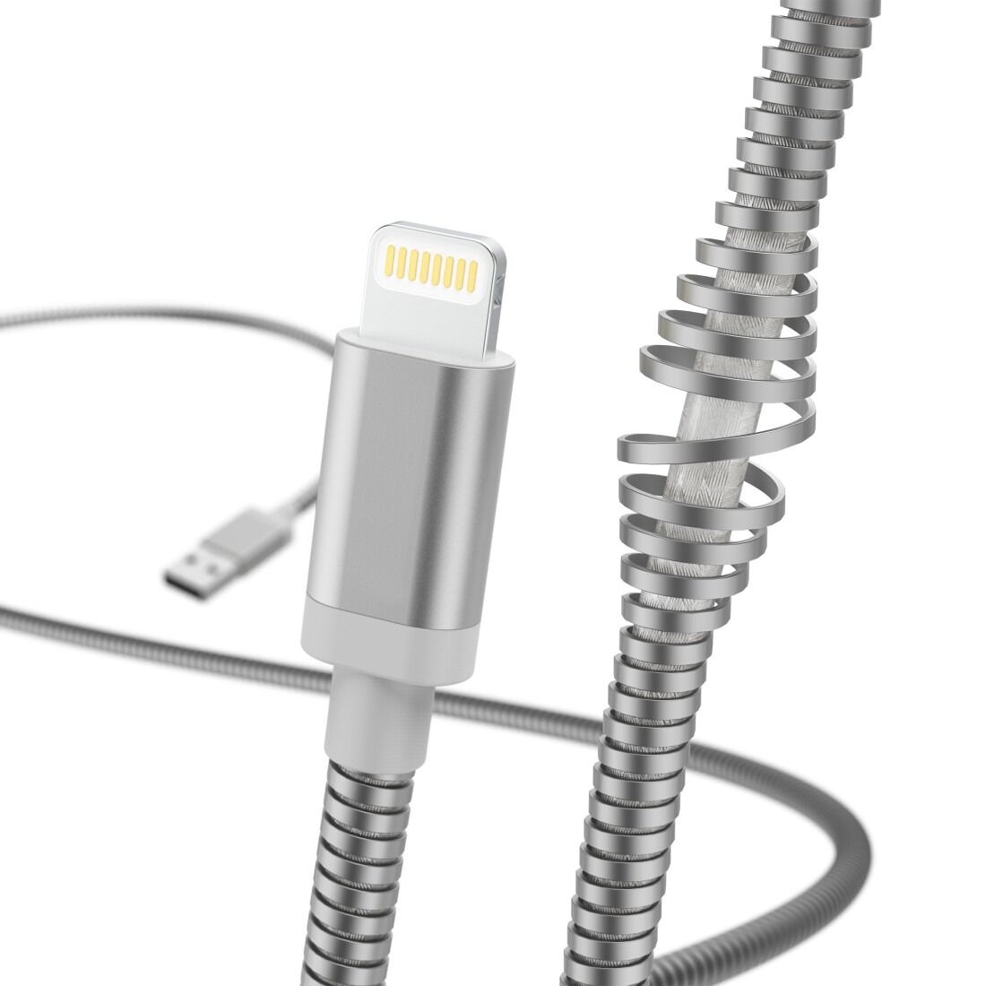 Cablu de incarcare/date Hama Lightning Metal, 1.5 m, Silver