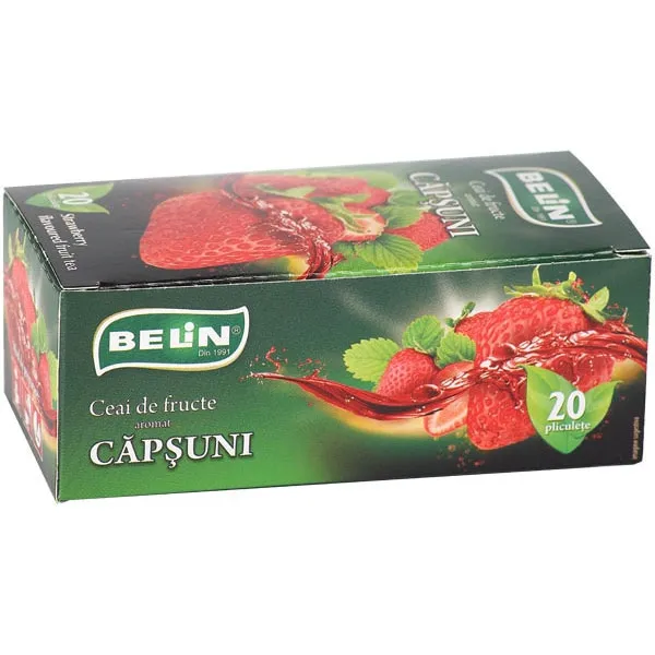 Ceai Belin Capsuni si Fragi, 20 plicuri, 40g