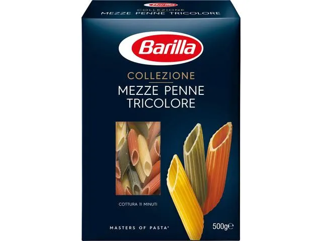 Paste alimentare Barilla Mezze Penne Tricolore 500g
