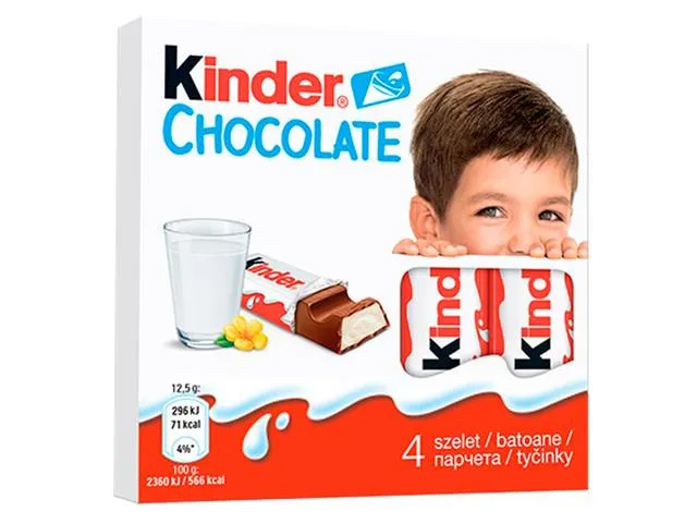 Batoane de ciocolata cu lapte Kinder Chocolate cu crema de lapte 50 g