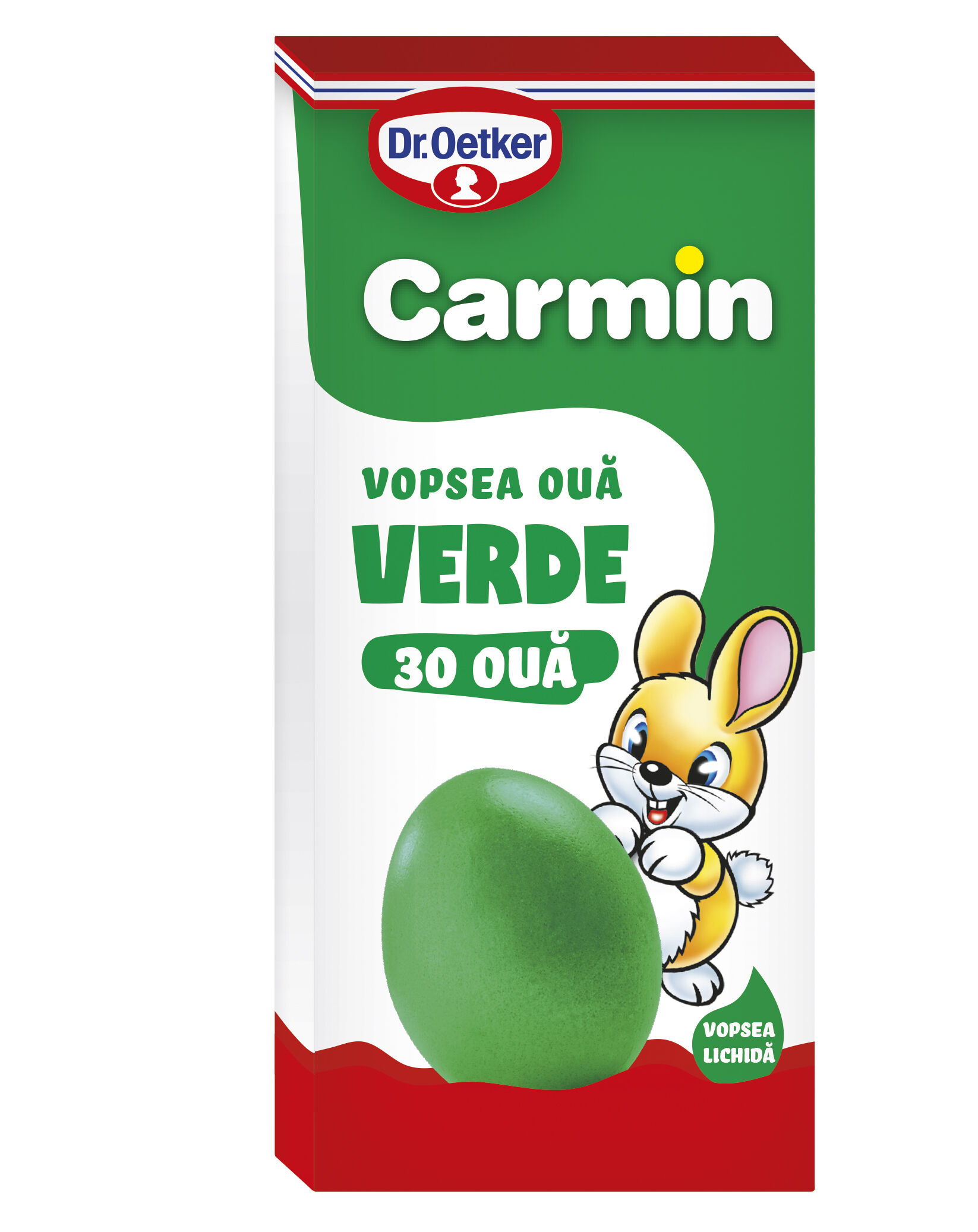 Vopsea lichida verde Carmin pentru 30 oua