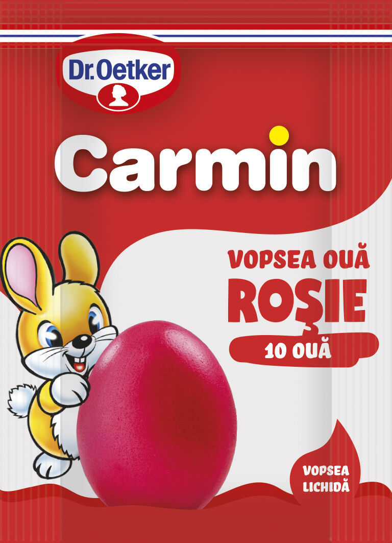 Vopsea lichida rosu Carmin pentru 10 oua