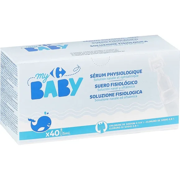 Ser fiziologic Carrefour Baby 40 buc., per pachet
