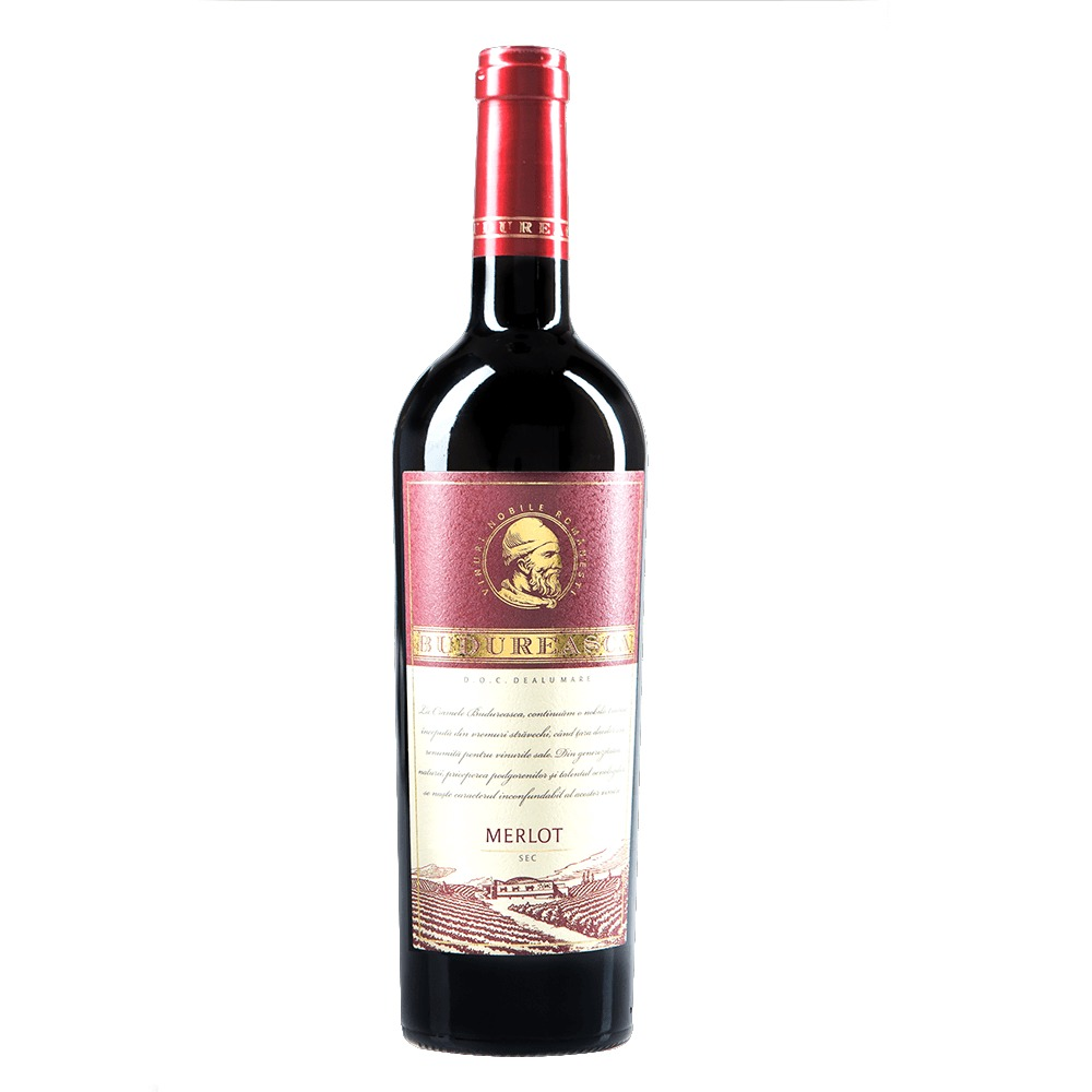 Vin rosu sec, Budureasca Premium Merlot, 0.75L