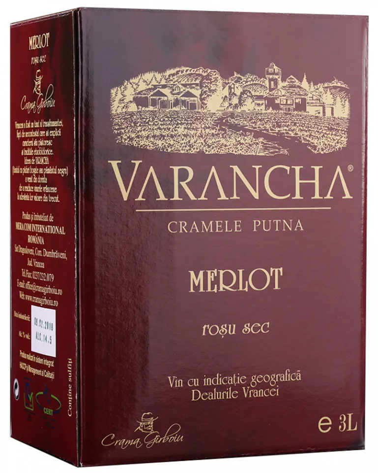 Vin rosu Crama Girboiu Varancha Merlot, sec 3L