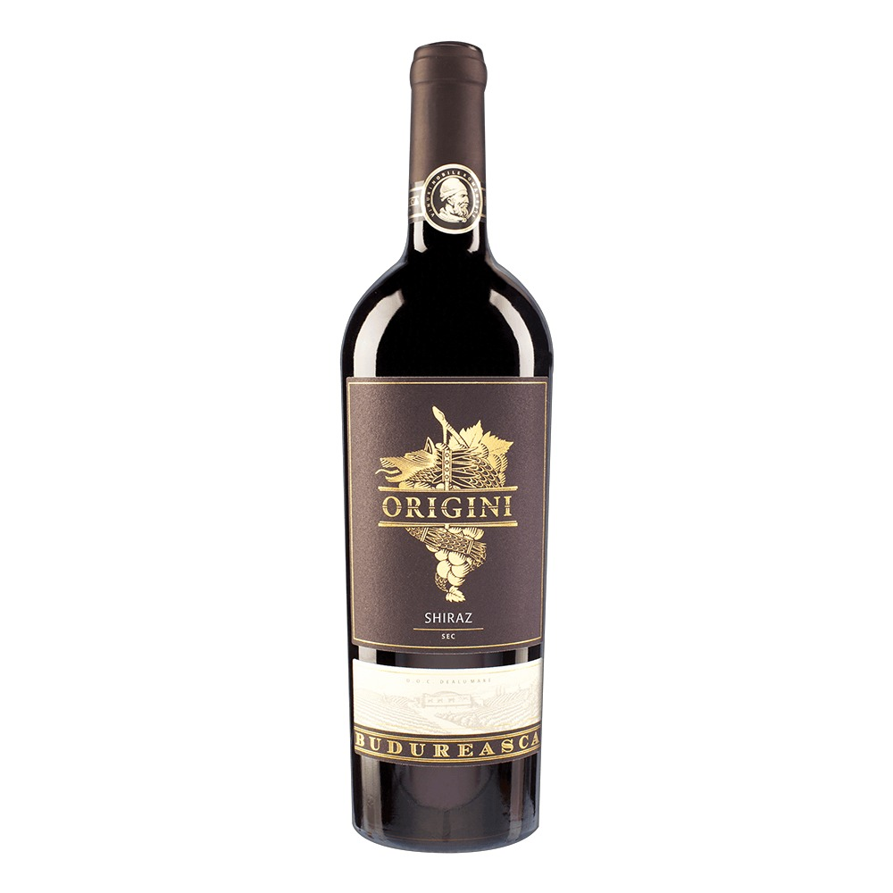 Vin rosu sec, Budureasca Origini Shiraz, alcool 14%, 0.75L