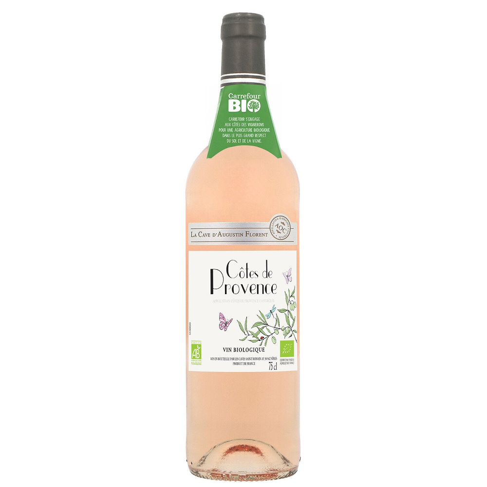 Vin rose Cotes de Provence La Cave d'Augustin Florent BIO, 2016, 0.75L
