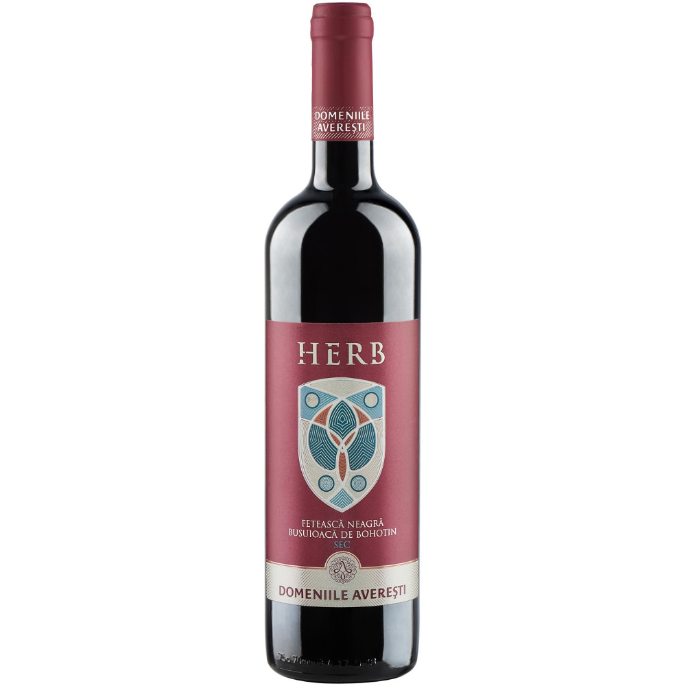 Vin Rosu Averesti Herb, Feteasca Neagra & Busuioaca de Bohotin, Sec, 0.75l