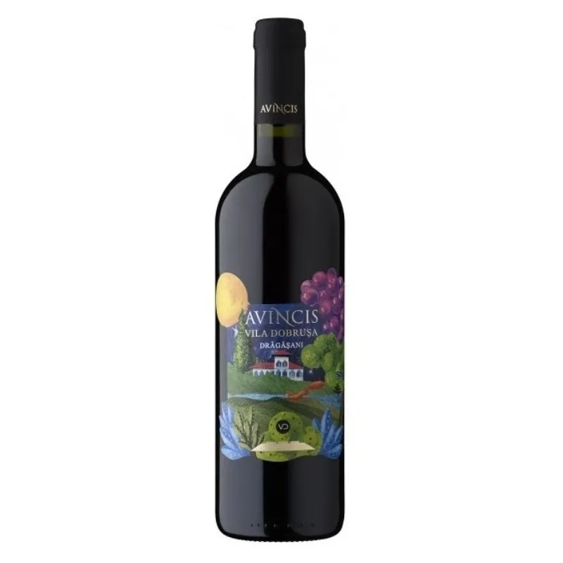 Vin rosu Avincis Vila Dobrusa Merlot, Negru De Dragasani, 0.75L