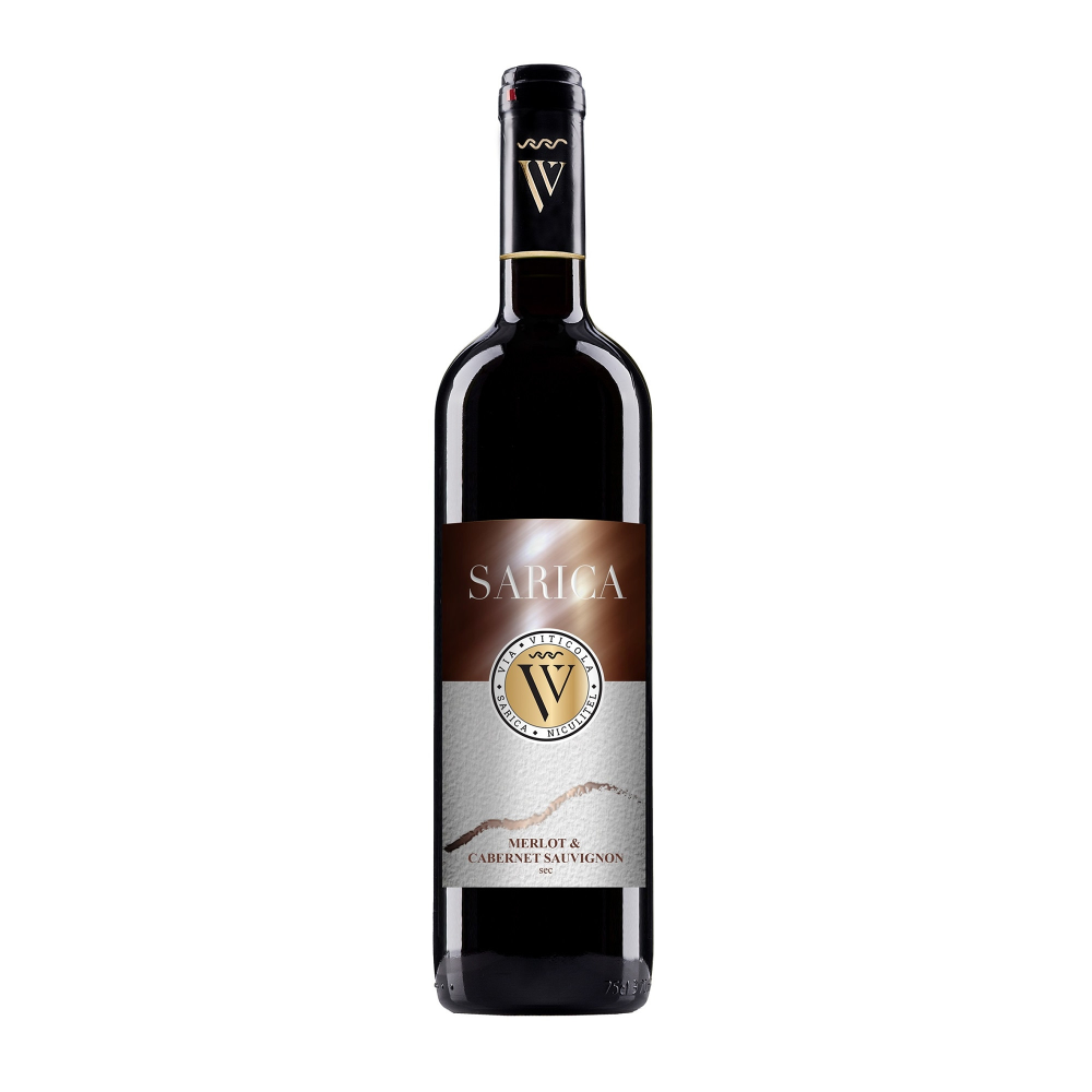 Vin rosu demisec Sarica Merlot Cabernet Sauvignon 0.75L
