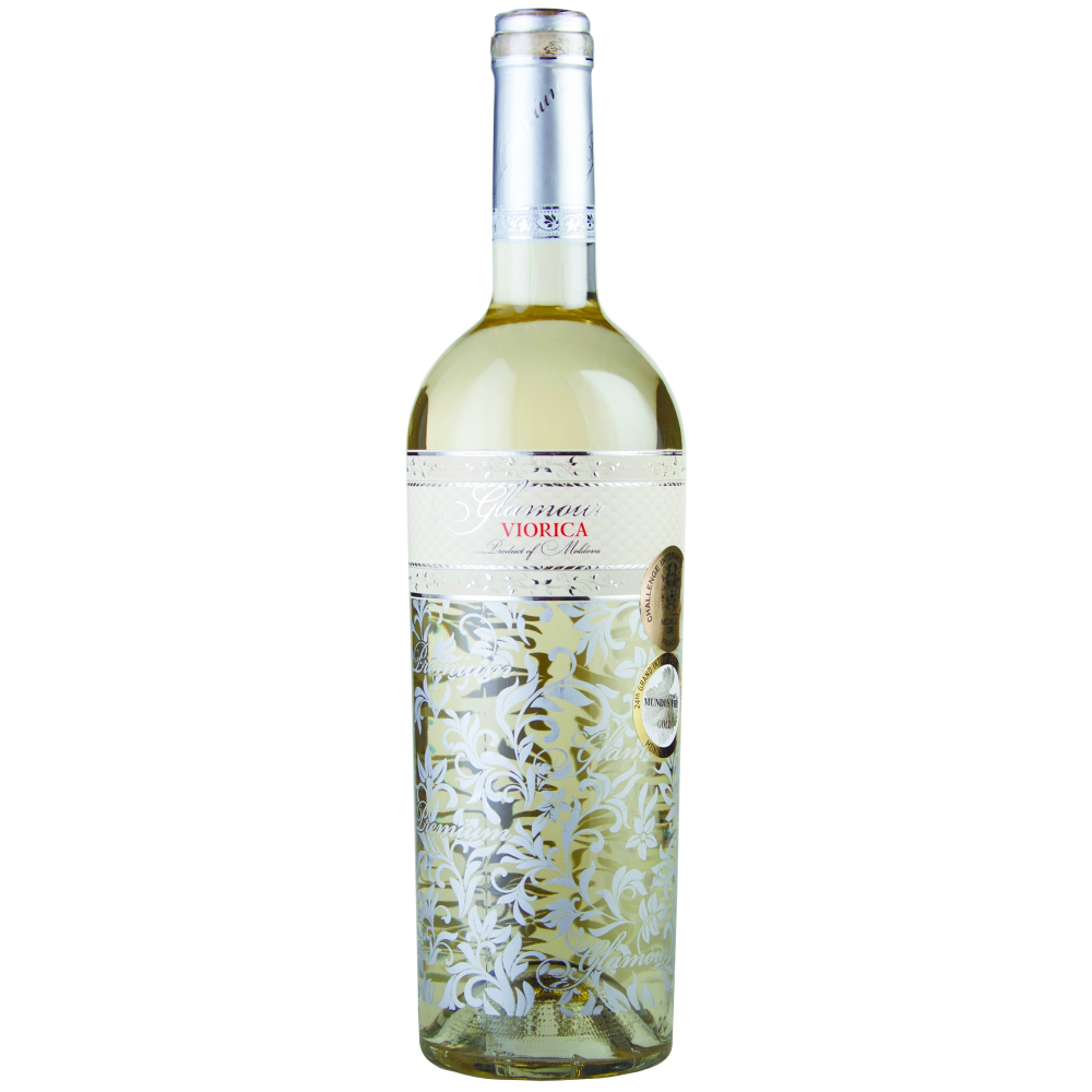 Vin alb Glamour Viorica, sec, 0.75L