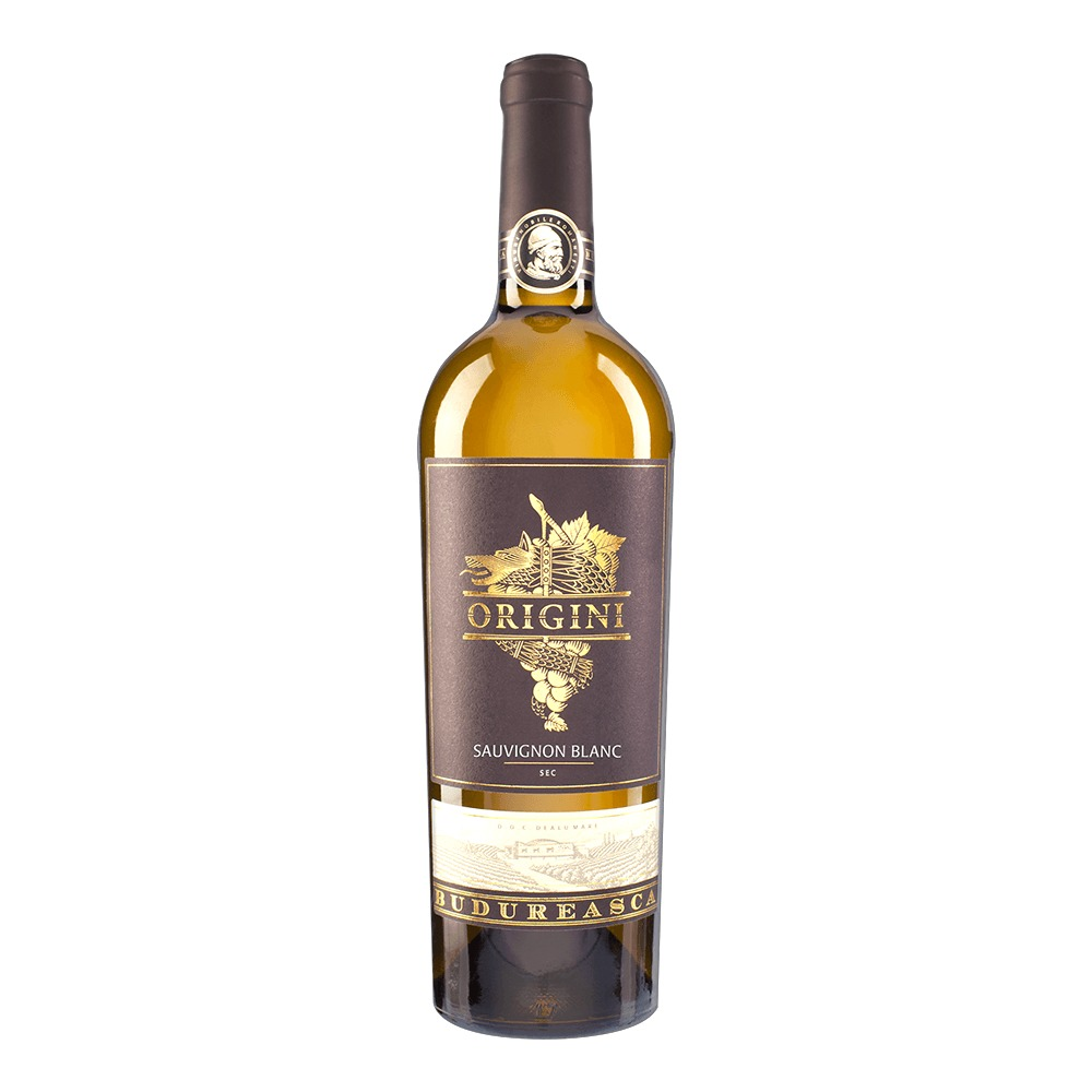 Vin alb sec, Budureasca Origini Sauvignon Blanc, 0.75L