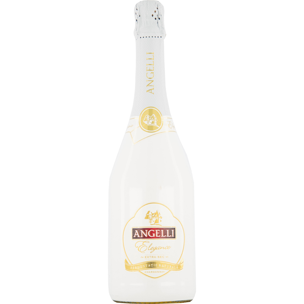 Vin Spumant Alb Angelli Elegance Chardonnay, Extra Sec, 0.75L