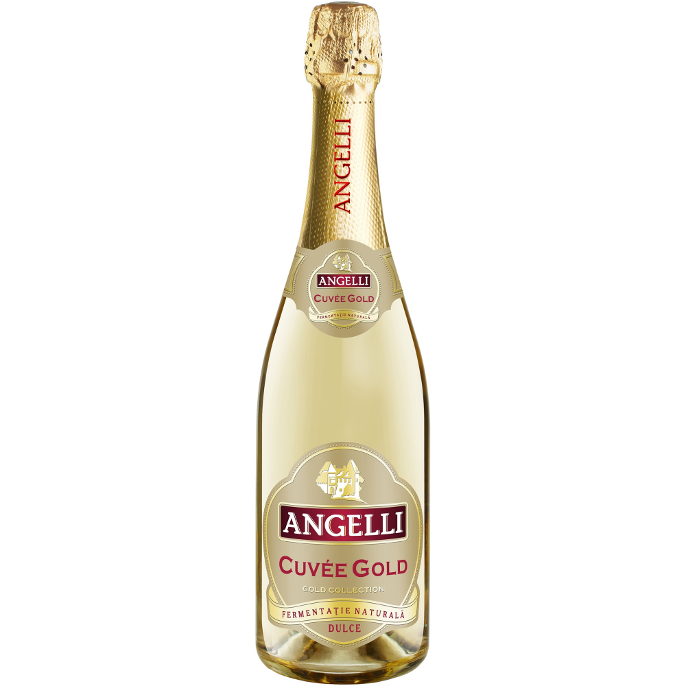 Vin Spumant Angelli Cuvee Gold Sleeve Edition, Dulce, 0.75l