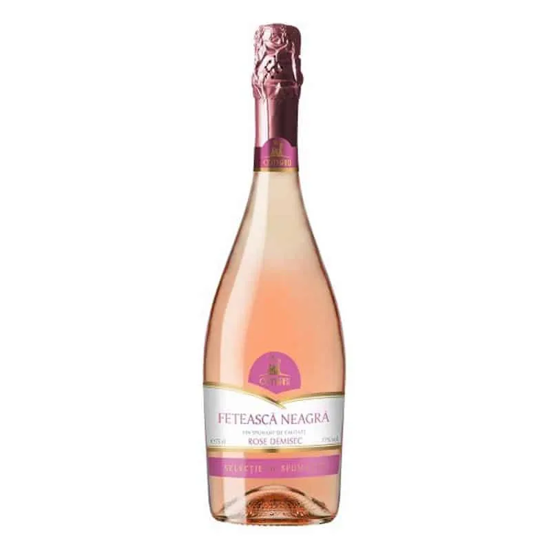 Vin spumant rose Cotnari Feteasca Neagra Demisec 0.75L