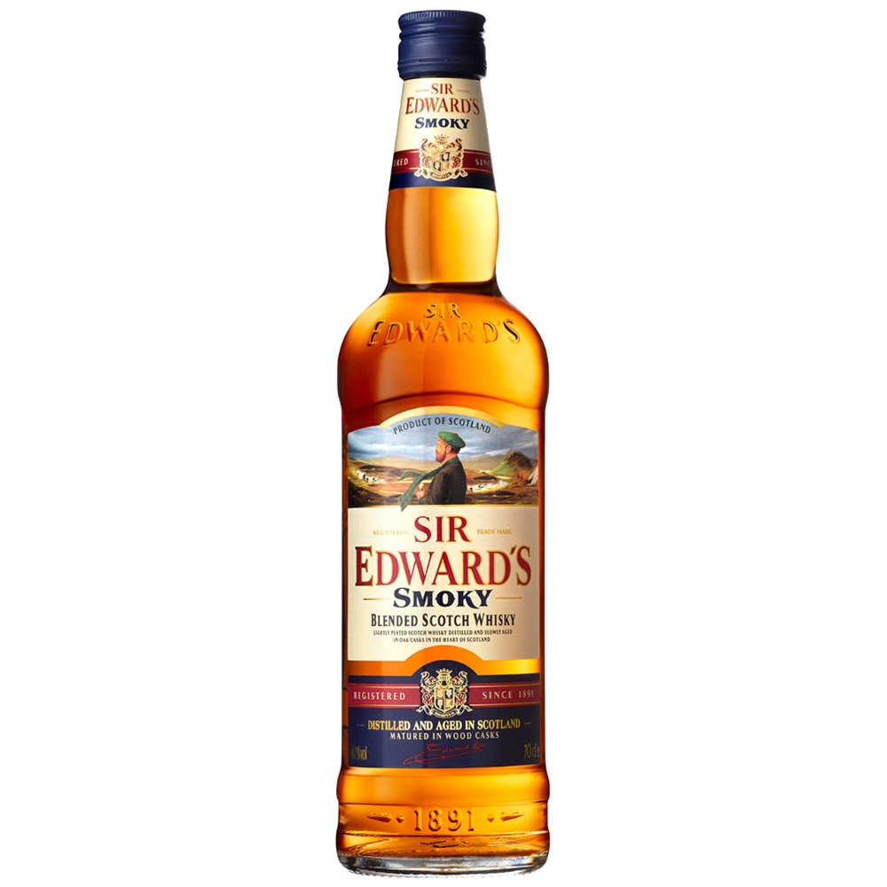 Whiskey Blended Scotch Sir Edward's Smoky, 40% 0.7L