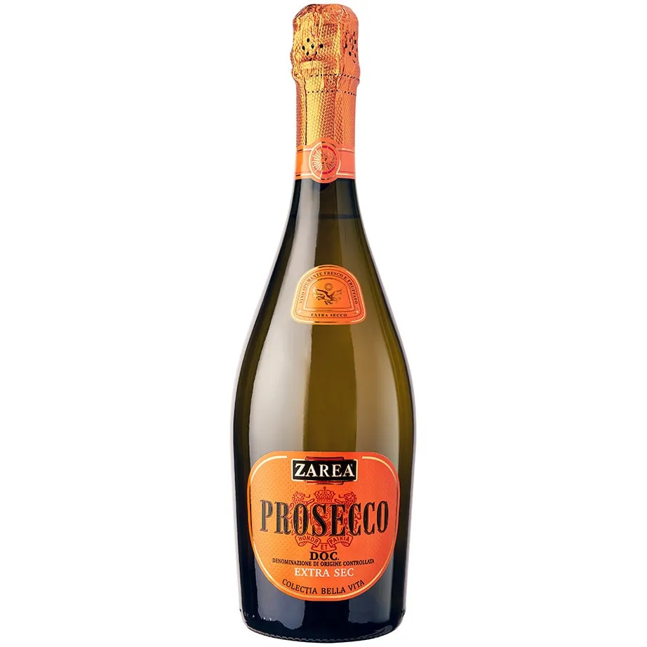 Vin spumant alb Prosecco Zarea, Extra Sec, 0.75l
