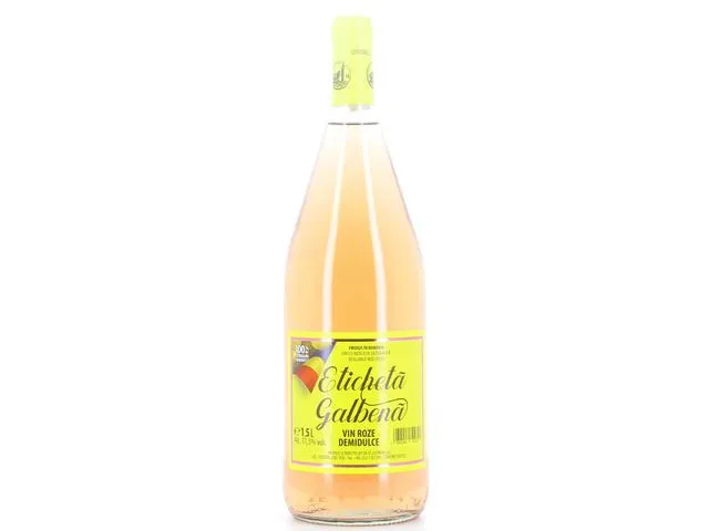 Vin rose Cotnari Eticheta Galbena, demidulce 1.5L