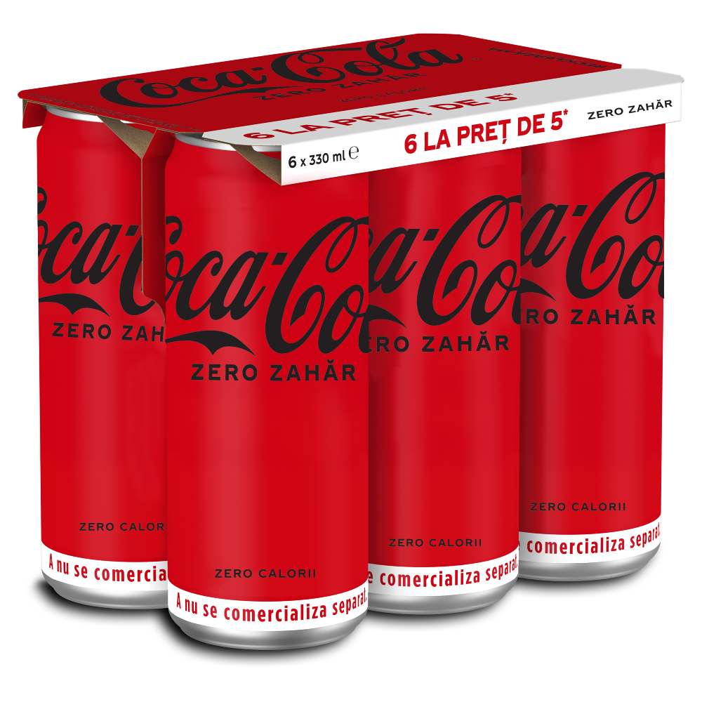 Bautura carbogazoasa Coca Cola Zero 6 buc x 0.33L