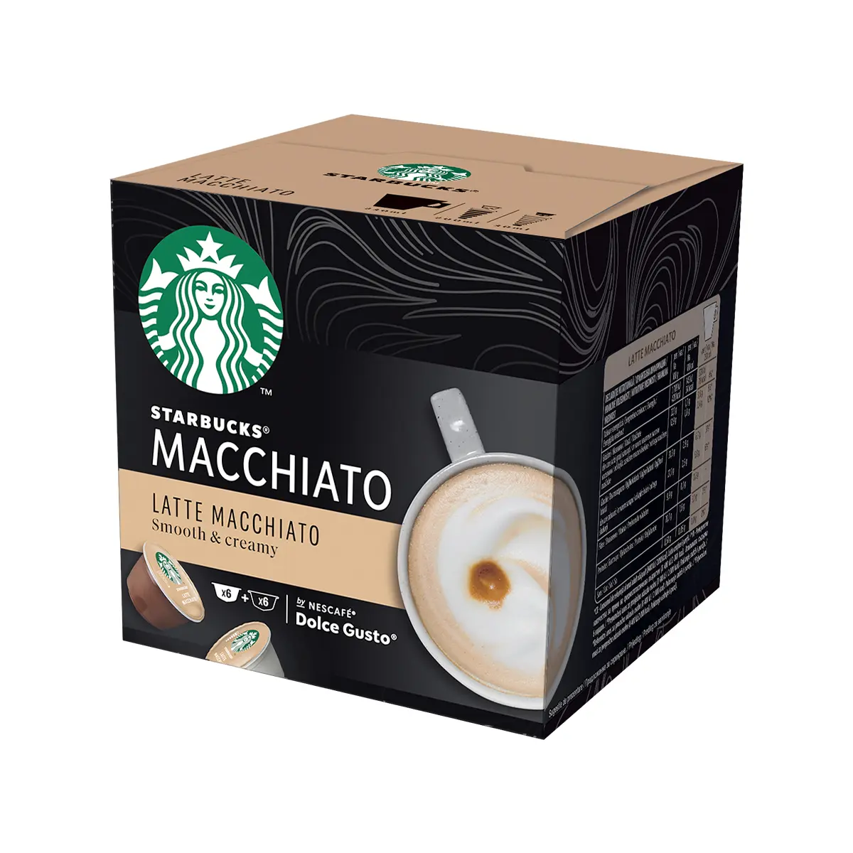 Starbucks Latte Macchiato by Nescafe Dolce Gusto, capsule cafea, cutie de 6+6, 129g