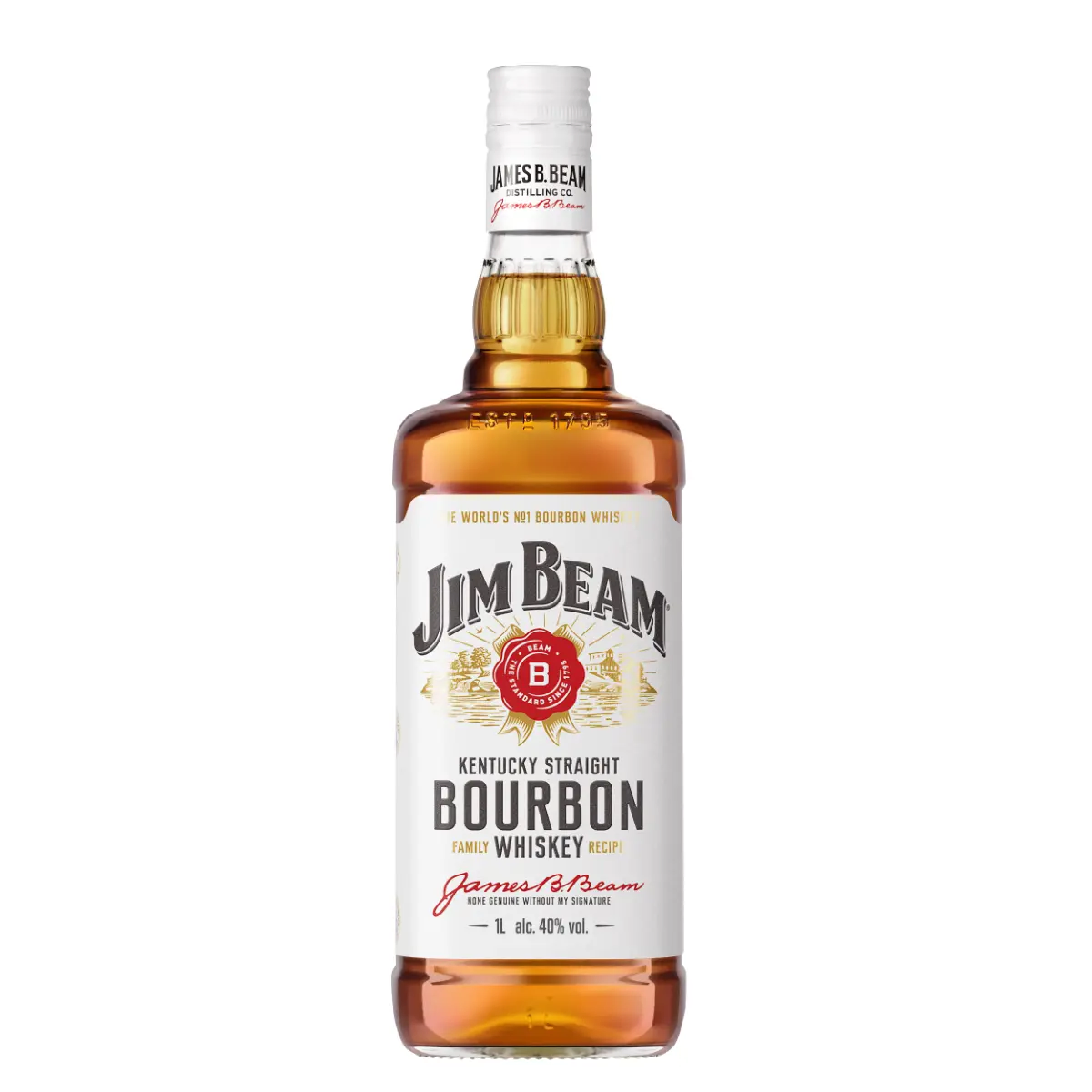 Whisky Jim Beam, Kentucky Straight White 40%, 1l