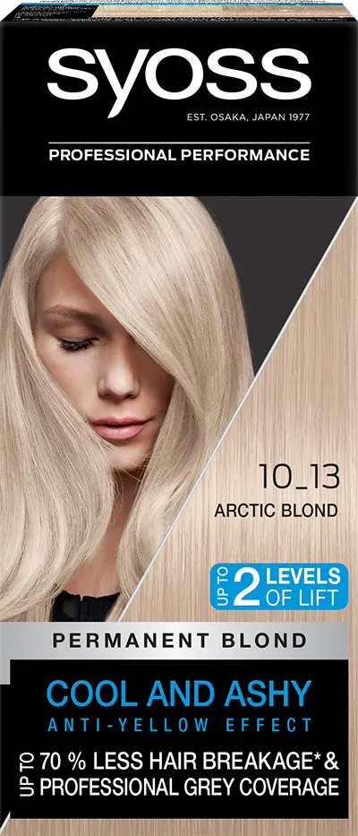 Vopsea de par permanenta Syoss Blond Rece si Cenusiu 10-13 Blond Arctic, 115 ml