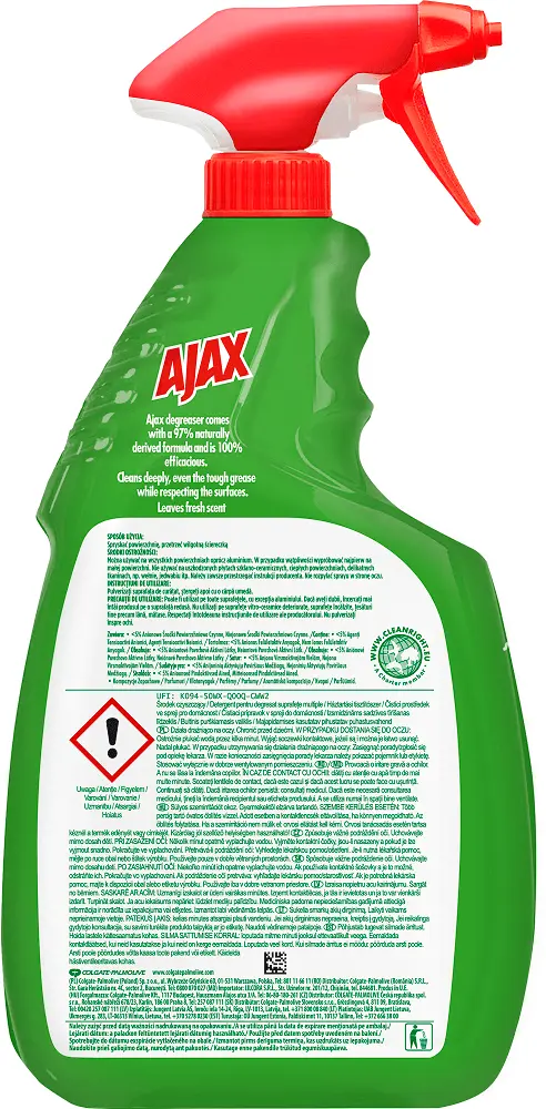 Spray de curatare degresant Ajax, 750 ml