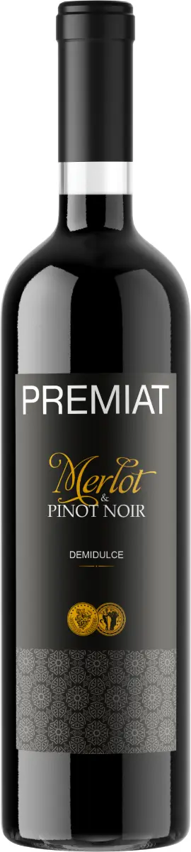Vin rosu Premiat Merlot&Pinot Noir Demidulce 0.75L