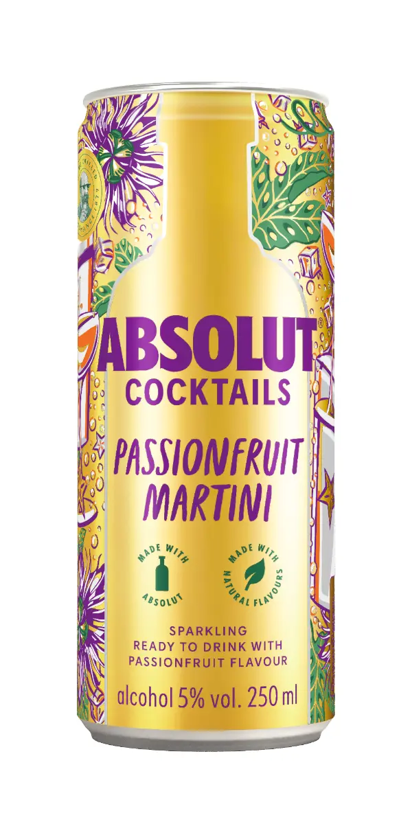 Cocktail Absolut Passion Fruit Martini 5% alc., 250ml
