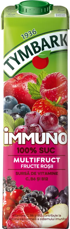 Bautura necarbogazoasa Tymbark Immuno cu fructe rosii 1L