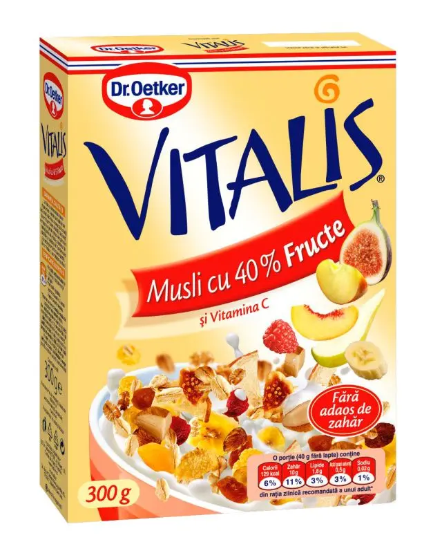 Musli Vitalis Dr.Oetker cu 40% Fructe 300g