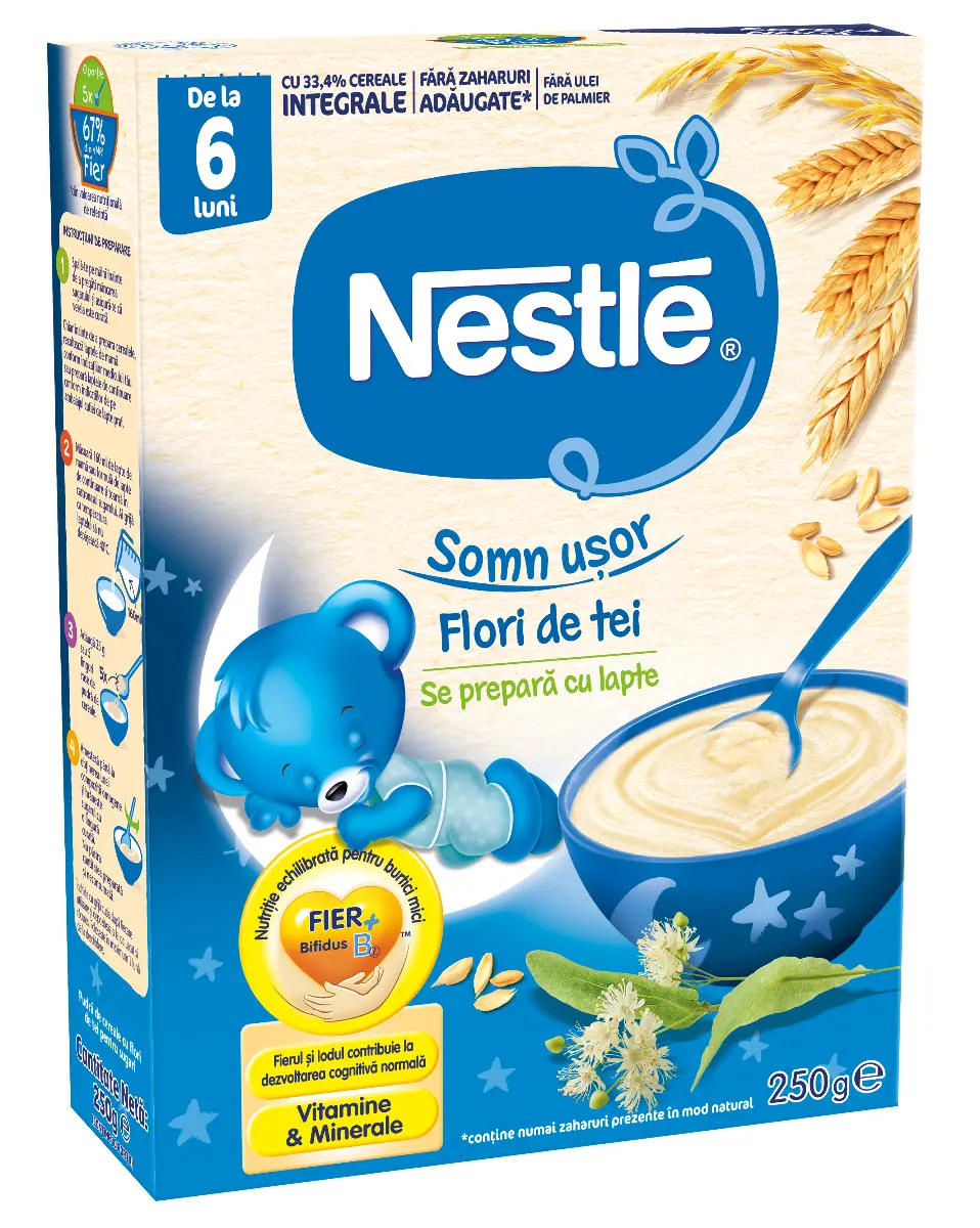 Cereale Nestle Somn Usor Flori de tei, 250g, de la 6 luni
