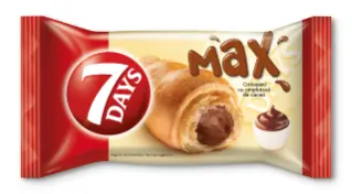 Croissant 7Days Max cu crema de cacao, 85g