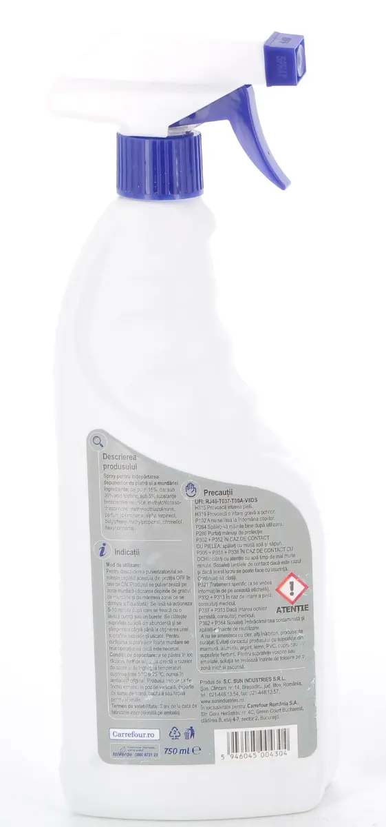 Spray pentru indepartarea depunerilor de piatra si a murdariei Carrefour 750ml