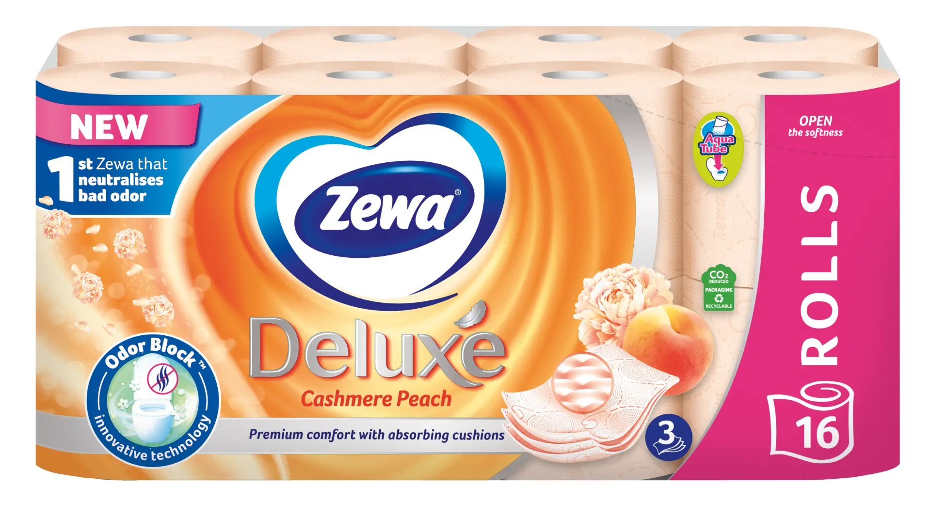 Hartie igienica Zewa Deluxe Cashmere peach 3straturi 16role