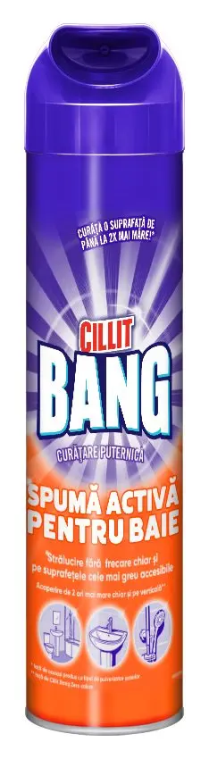Detergent spuna activa baie Cillit Bang, 600 ml