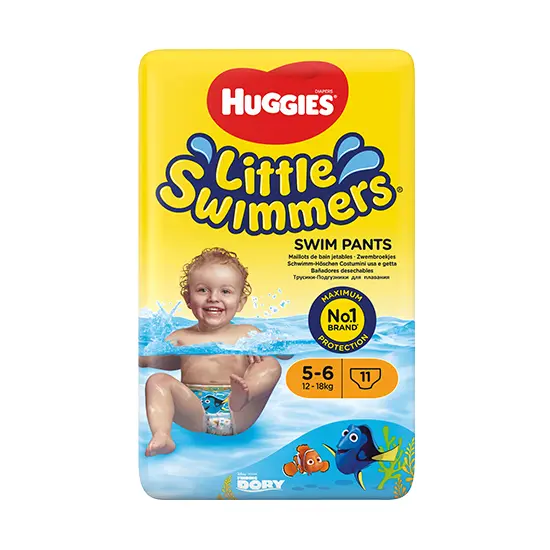 Scutece Huggies HLS Dory Little Swimmers Marimea 5-6, 12-18kg, 11 buc