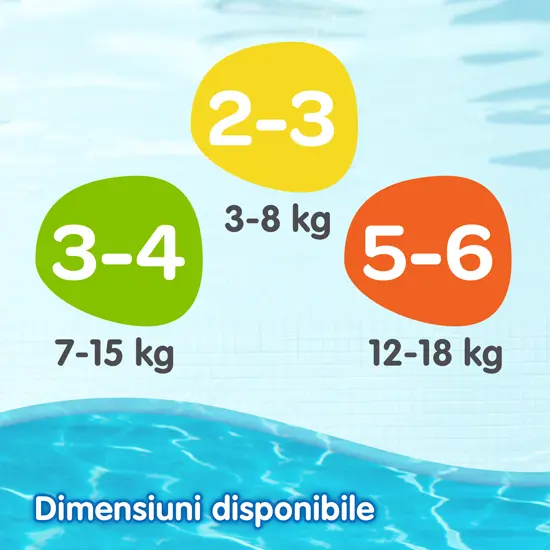 Scutece Huggies HLS Dory Little Swimmers Marimea 3-4, 7-15kg, 12 buc