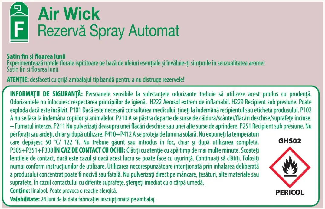 Rezerva odorizant automat spray Freshmatic Satin&Moon Lily Air Wick 2x250ml
