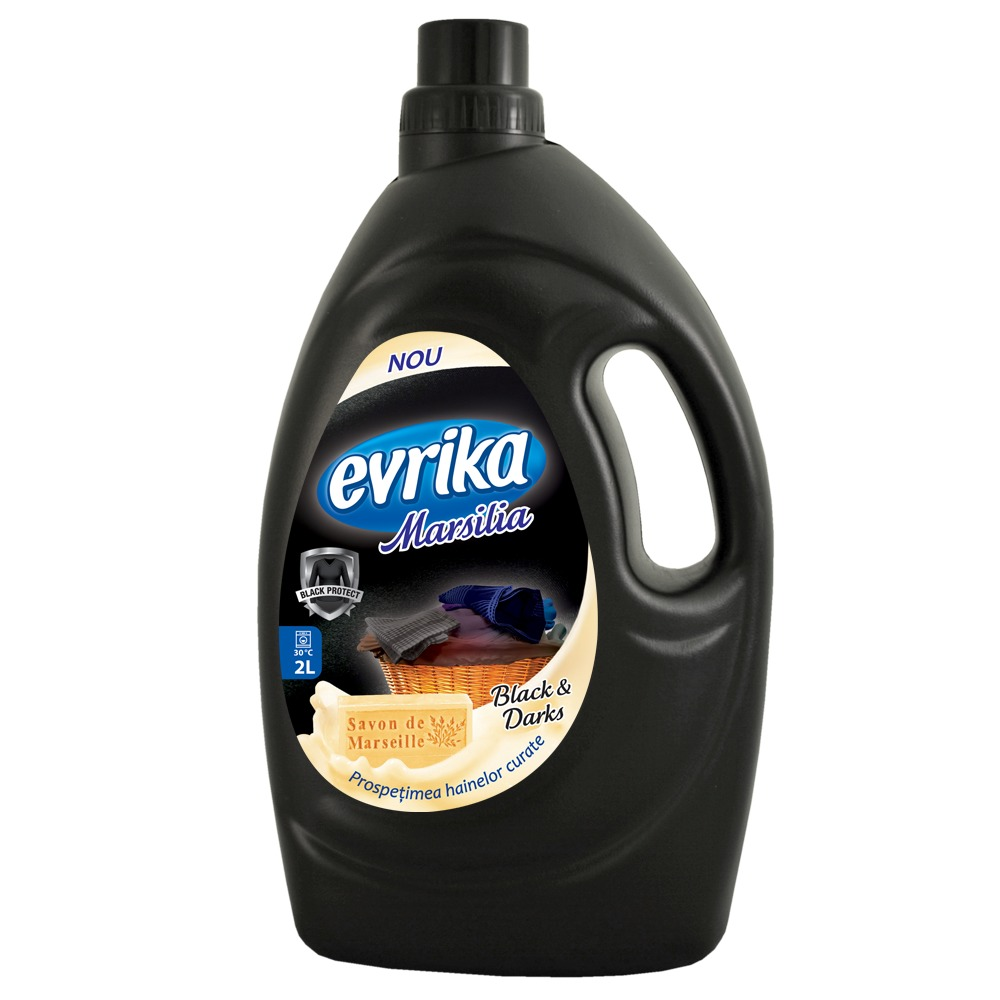 Detergent automat lichid Evrika Marsilia Black Care, 25 spalari, 2L
