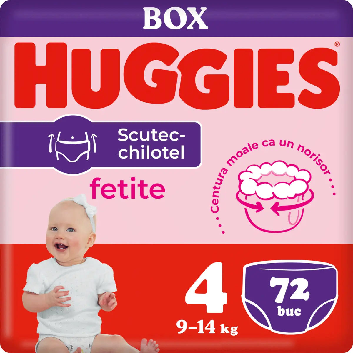 Scutece-chilotel Huggies Pants Fetite, Box (nr 4) 9-14kg, 72 buc
