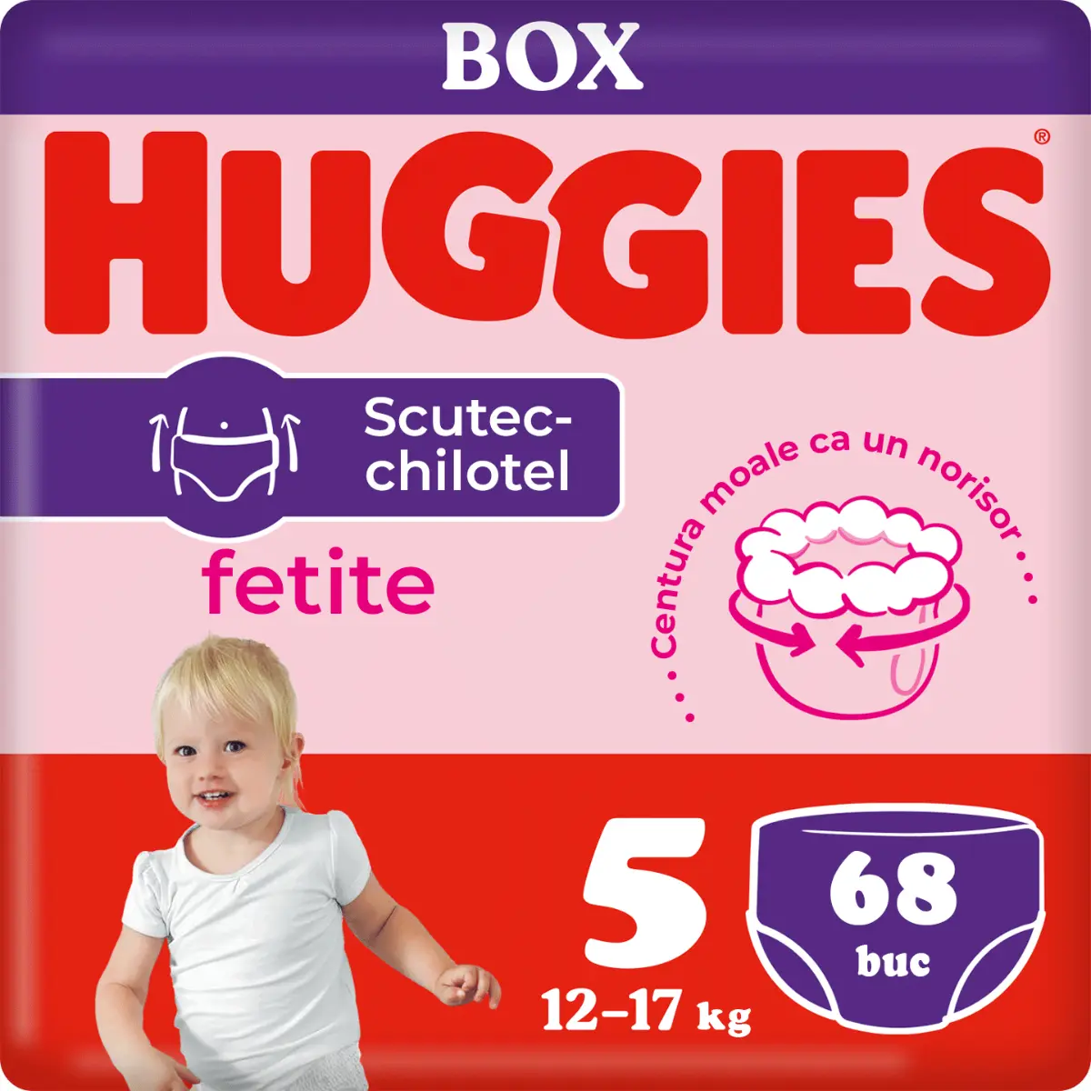 Scutece-chilotel Huggies Pants Fetite, Box (nr 5), 12-17kg, 68 buc