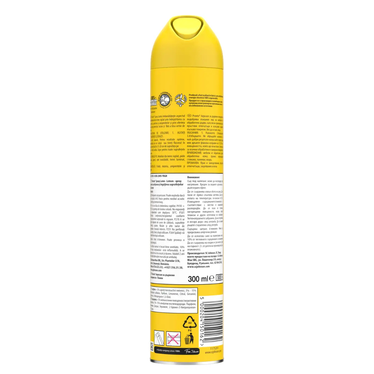  Spray aerosol lemn, Pronto Lemon, 300ml