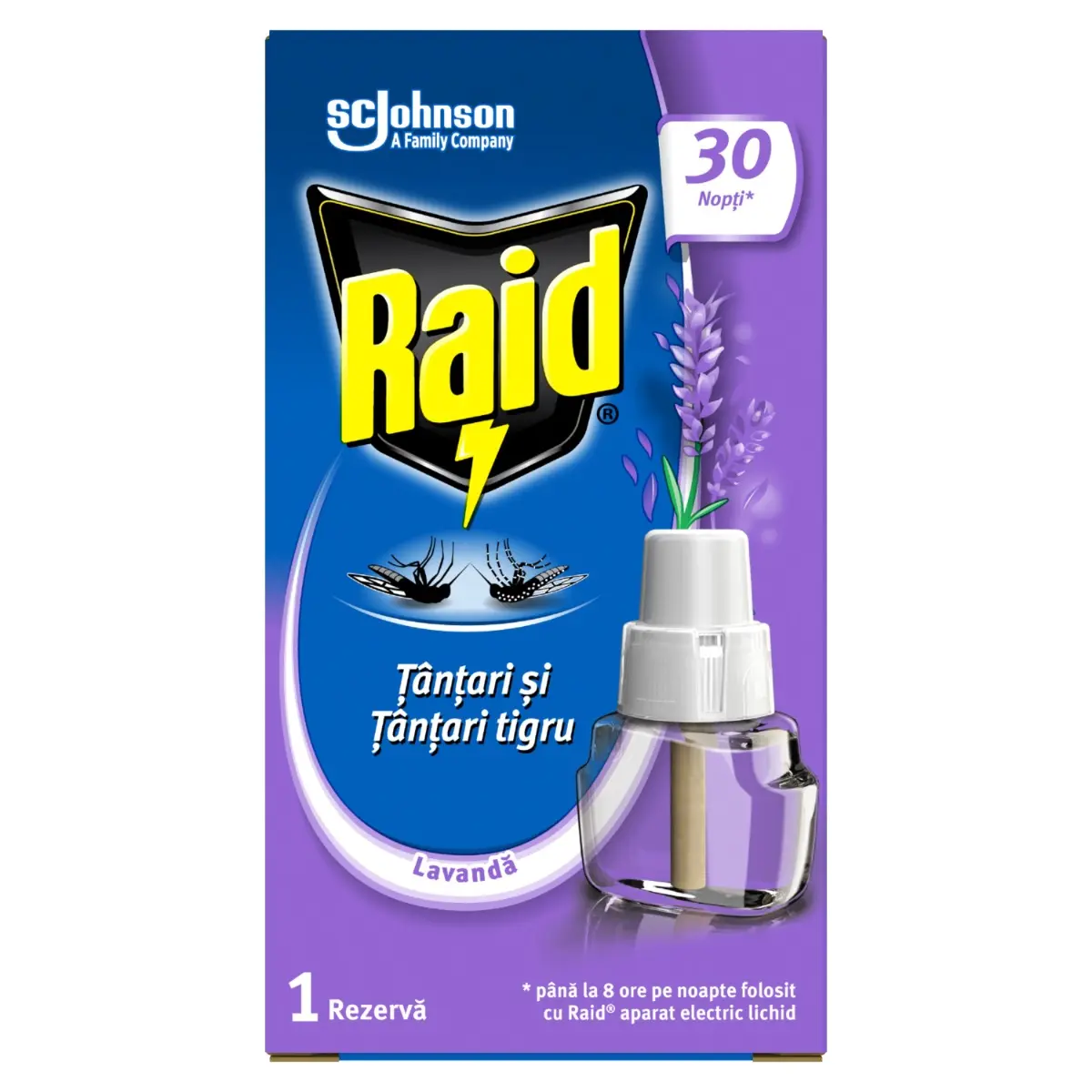 Rezerva lichid Raid impotriva tantarilor, Lavanda, 21 ml
