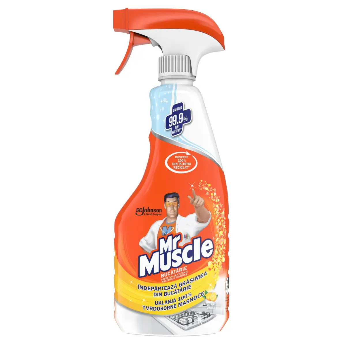 Mr. Muscle bucatarie citrice- Detergent dezinfectant cu pulverizator 500 ml